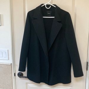 Theory Sileena open front double faces wool cashmere coat M